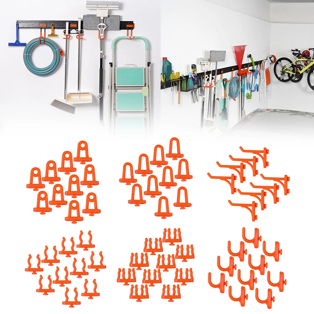 Hanging Board Hook Garage Organizer Garage Storage Variety Of Accessories 10pcs Set Hang A Variety Of Tools ABS Material