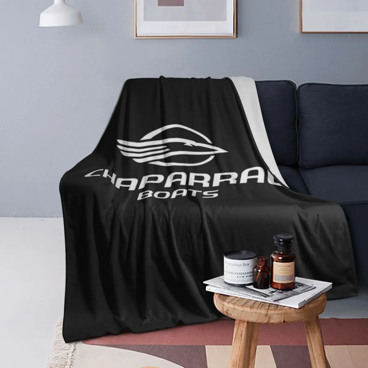 Chaparral Boats Logo POCKET SIDE Blankets Soft Warm Flannel Throw Blanket Bedding for Bed Living room Picnic Travel Home Couch