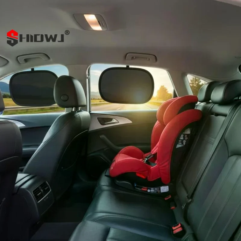 2pcs Summer Car Mini Small Shading And Anti-static Film Car Side Window Sun Protection And Heat Insulation Sunshade Cover