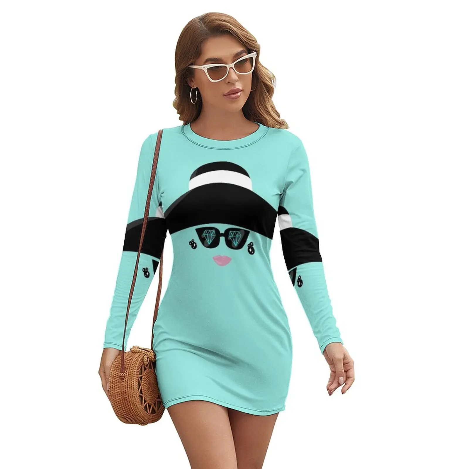 

Holly Golightly Big Hat Long-sleeved Dress prom dresses 2024 women's clothing trend 2024 Summer women's clothing