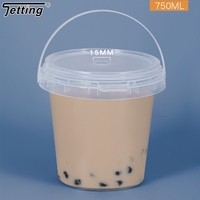 150ML300ML 500ML 750ML 1L 1.5L BPA-Free Empty Plastic Bucket With Lid Airtight PP Jars Clear Container For Bulk Food Storage