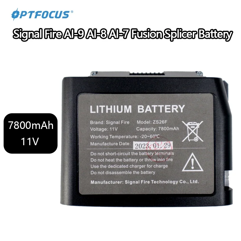 Empalmador de fusión de batería, señal de AI-9 de fuego, AI-8 de batería de litio, adaptador de empalmador de fusión, 7800 mAh, 11V