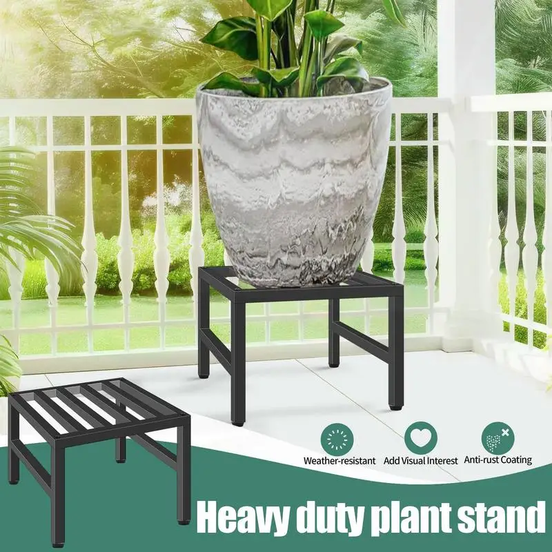 Plant Stand Indoor Outdoor Planter Holder Flower Pot Heavy Duty Display Metal Rack Planter Holder Flower Pot Stable Display Rack