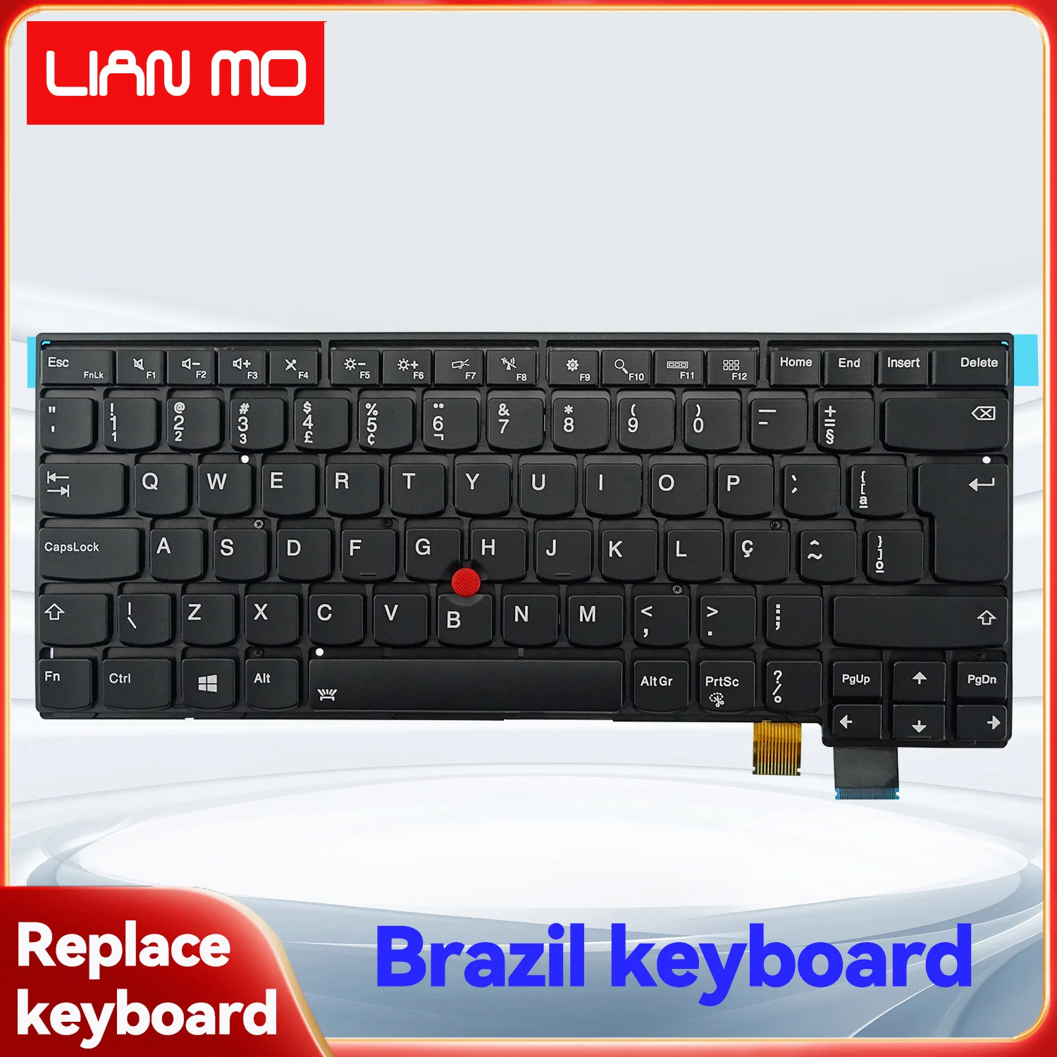 Brazil layout with backlit replacement keyboard for Lenovo ThinkPad T460P laptop keyboard