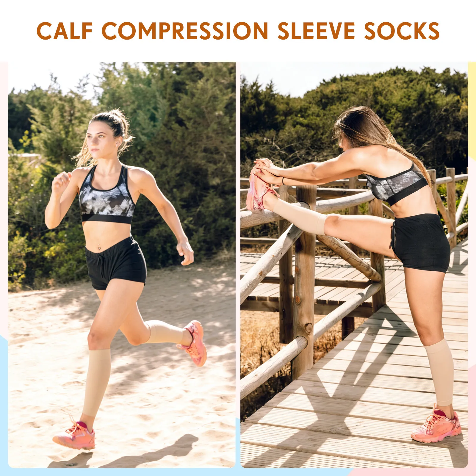 Knee High Open Toe Compression Stockings 30-40 Mmhg Grade for Swelling Cramps Edema Varicose Veins Fatigue Stiffness