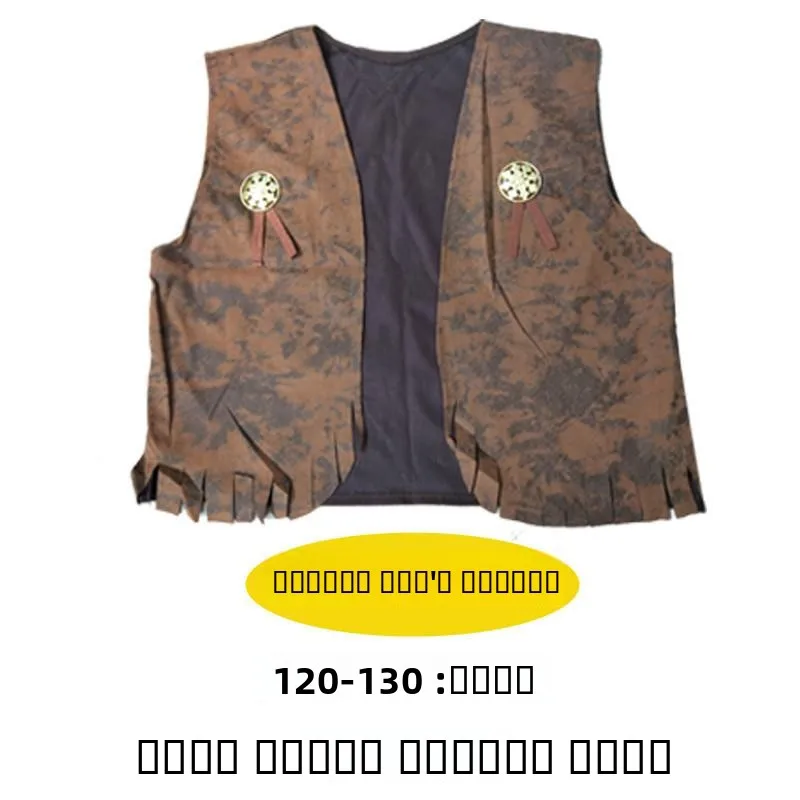 

Костюм на Хэллоуин, наряд для детей, ковбойская тема в стиле вестерн, комплект жилета, традиционная китайская сценическая одежда