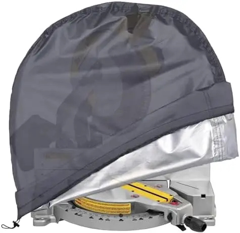 

Power Miter Saws Cover 28x24x28 Grey - High-Density Oxford Cloth for Diagonal & Particle Saws - Prevents Rust