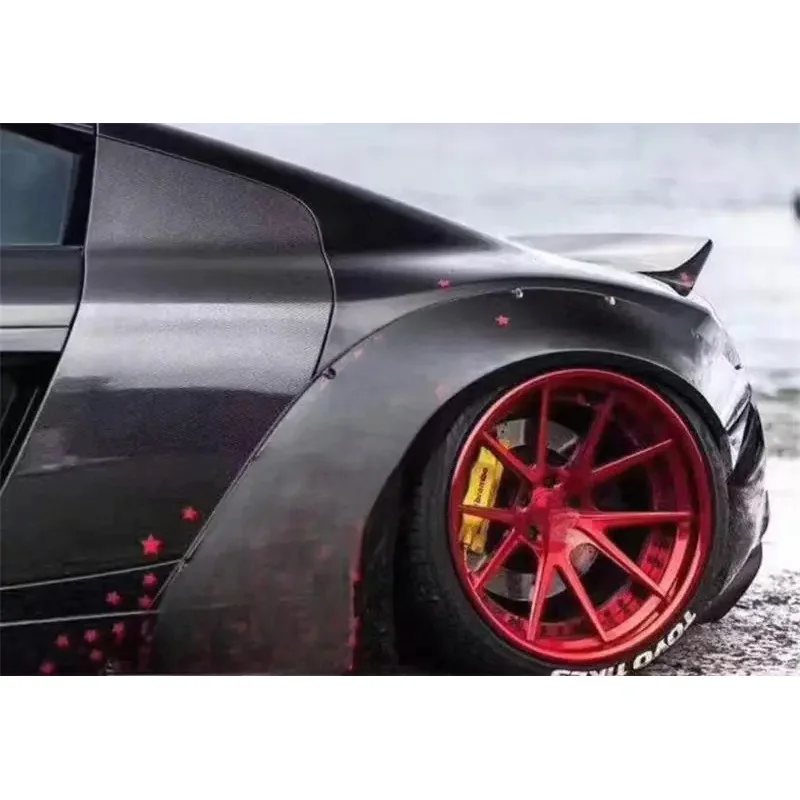 

High Quality Real Carbon Fiber Rear Bumper & Tail Wing Spoiler Kit For R8 V8 V10 2008-2015
