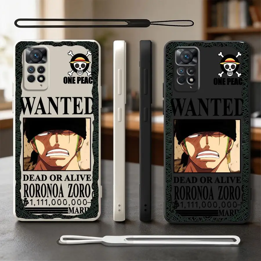 Anime Ones Pieces Zoro Phone Cover Case for Xiaomi Redmi Note 15 Pro Plus 9 10 Lite 12S 12 Note 14 13 9S 8 11 14 11S