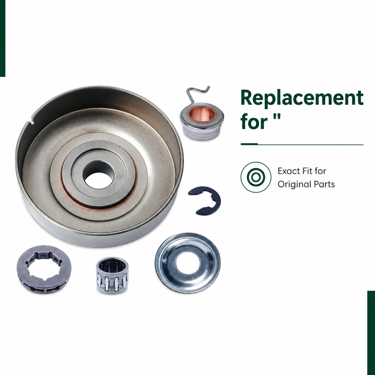 7 Spline .325 Clutch Drum Rim Sprocket Bearing Worm Gear Oiler Kit Fits Stihl MS180C MS170C 017 018 021 023 025 Chainsaw Parts