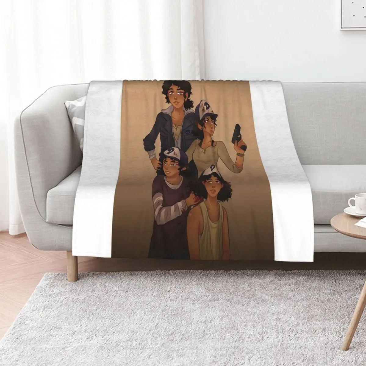Thank you Clem.. Throw Blanket christmas gifts sofa bed Soft Big Soft Plaid anime Bed Fashionable Blankets