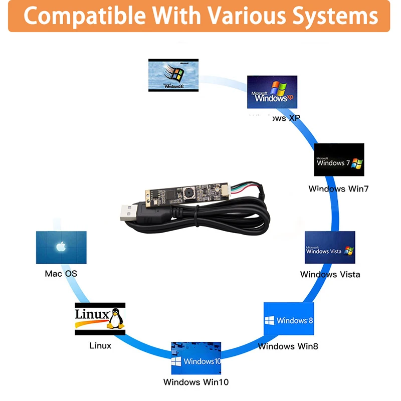 2K IP Kamera CMOS Modülü 8MP IMX179 Otomatik Odaklama 120 Derece USB Creality Falcon 2, Xtool ve Lightburn yazılımı için Ücretsiz Sürücü