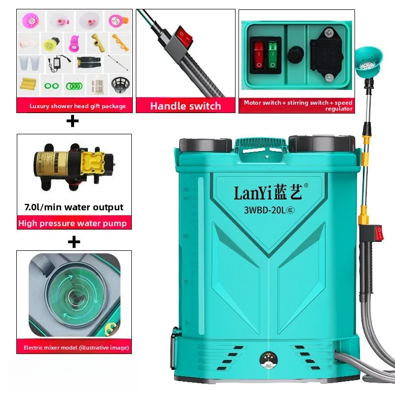 Smart Backpack High Pressure Electric Sprayer Lithium Battery Agricultural Pesticide Sprayer Electric Sprayer Agricultura