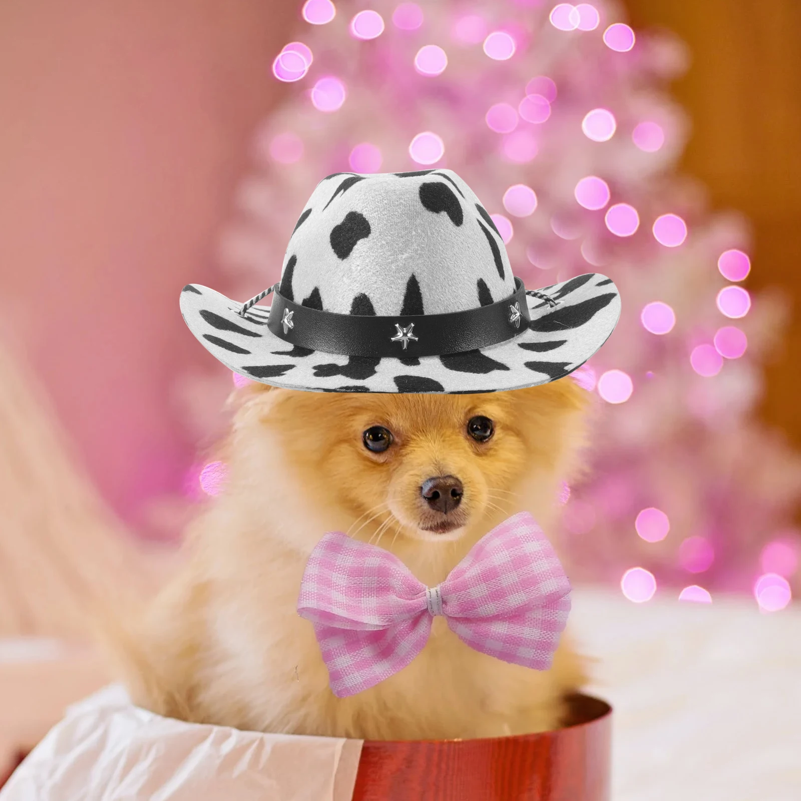 

Pet Cowboy Hat Dog Accessories Decorative Puppy Cat Adorable for Velvet Funny Cap