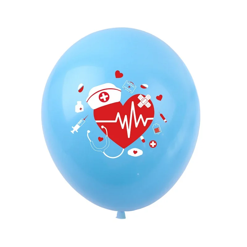 10pcs Doctor Nurse Day Theme Party Decoration Hospital Staff Party Decoration Nurse Balloon
