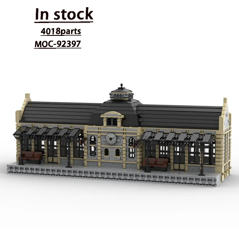 

MOC-92397 City Traffic Central Station Street View Building Block Model, 4018 Pieces, Boys' Children's Birthday Toy Gift