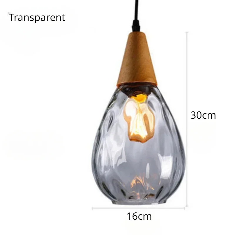 Nordic Postmodern Minimalist and Personalized Creative Glass Bar Coffee Shop Single Head Dining Table Home Decoration Chandelier