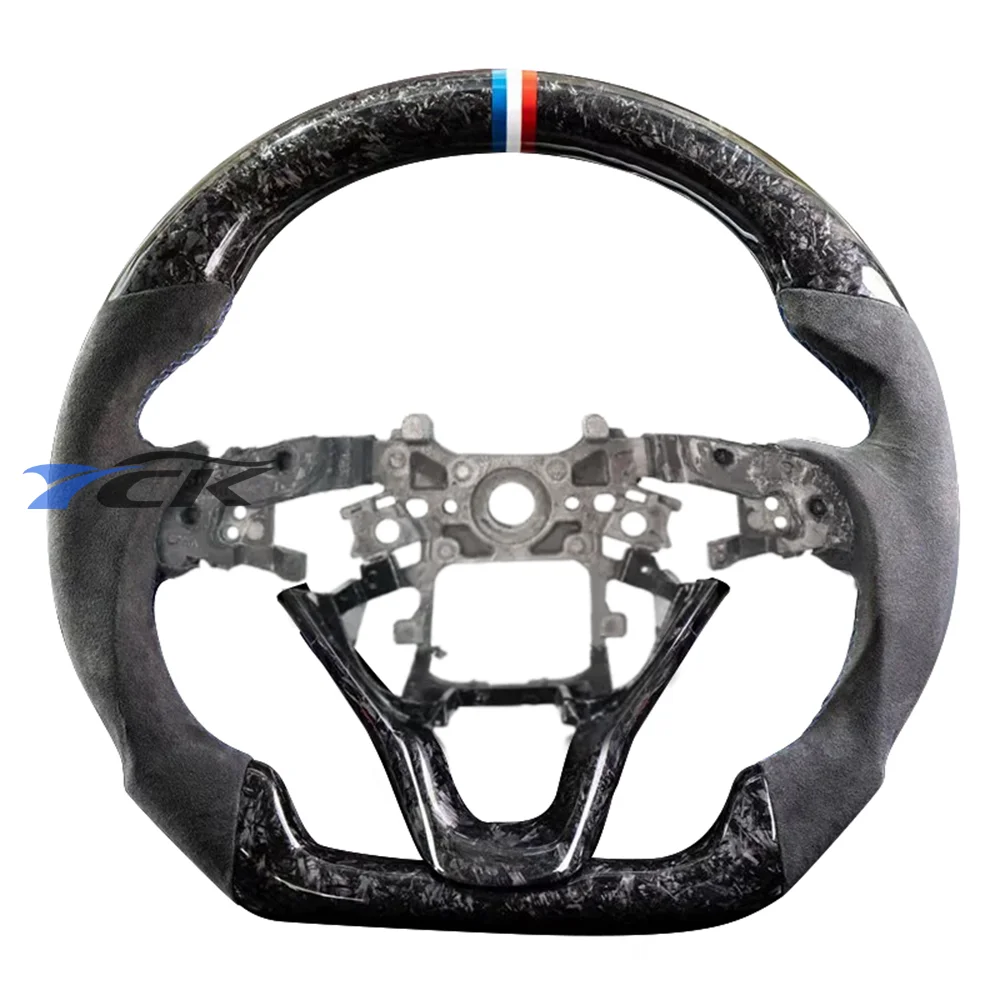 

Custom Steering Wheel Black Forged Carbon Fiber For 2018 2019 2020 2021 2022 2023 Honda Accord car accessories
