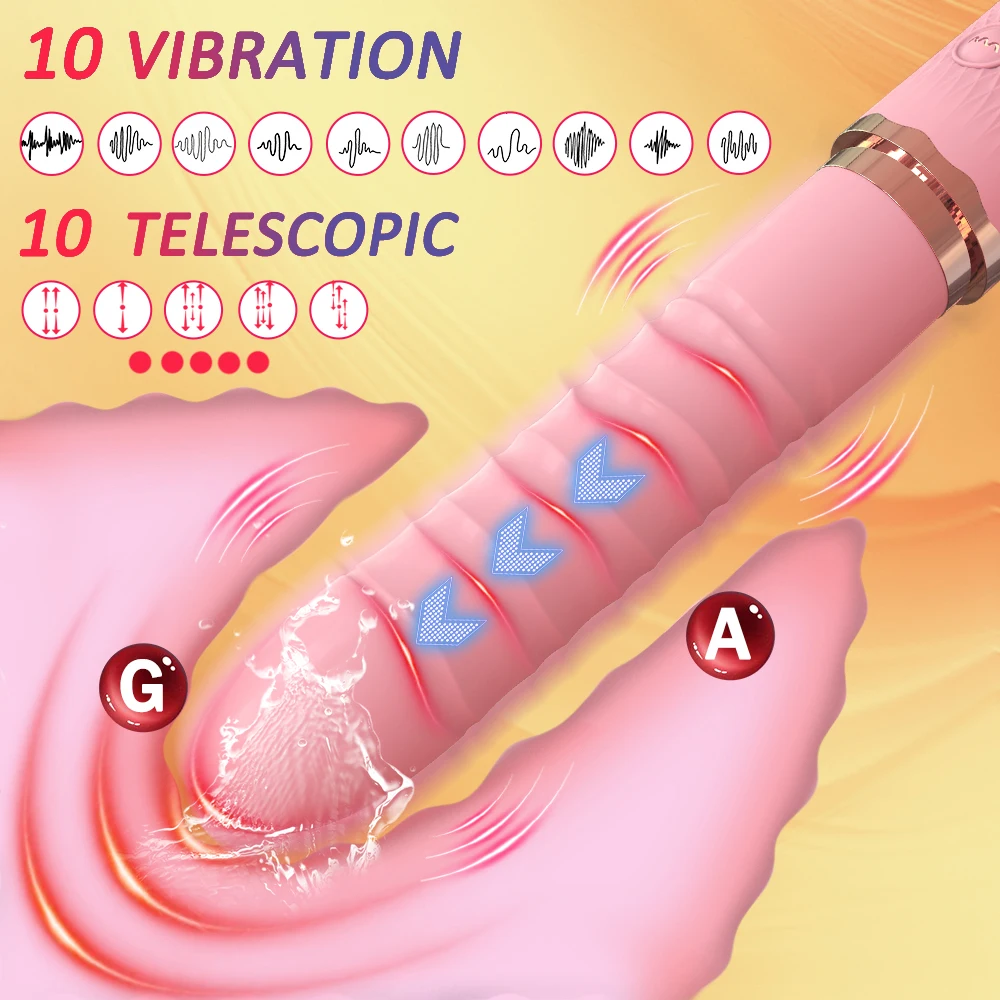 Dual motor Thrusting Dildo Vibrator For Women,Sex Toys Heating Function  Clitoral Stimulator For Anal Stimulation Women Couples