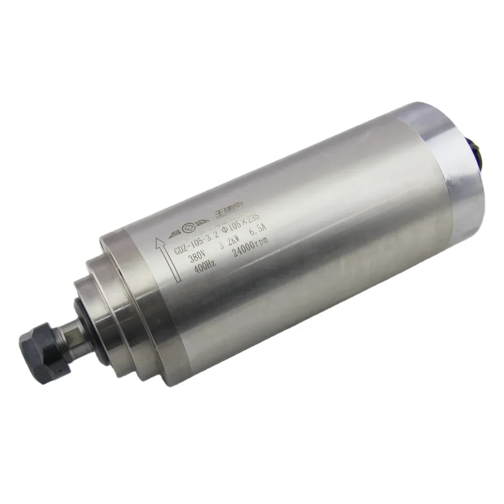 GDZ-105-3.2 3.2KW CNC Spindle Motor 105MM 3.2KW ER20 24000rpm Water Cooling CNC Router Spindle Water Cooled Machine Tool Spindle