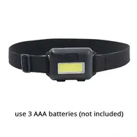Super Bright COB Headlamp Mini Head Flashlight Outdoor Camping Fishing Head Flashlight, Portable Headlight Using AAA Batteries