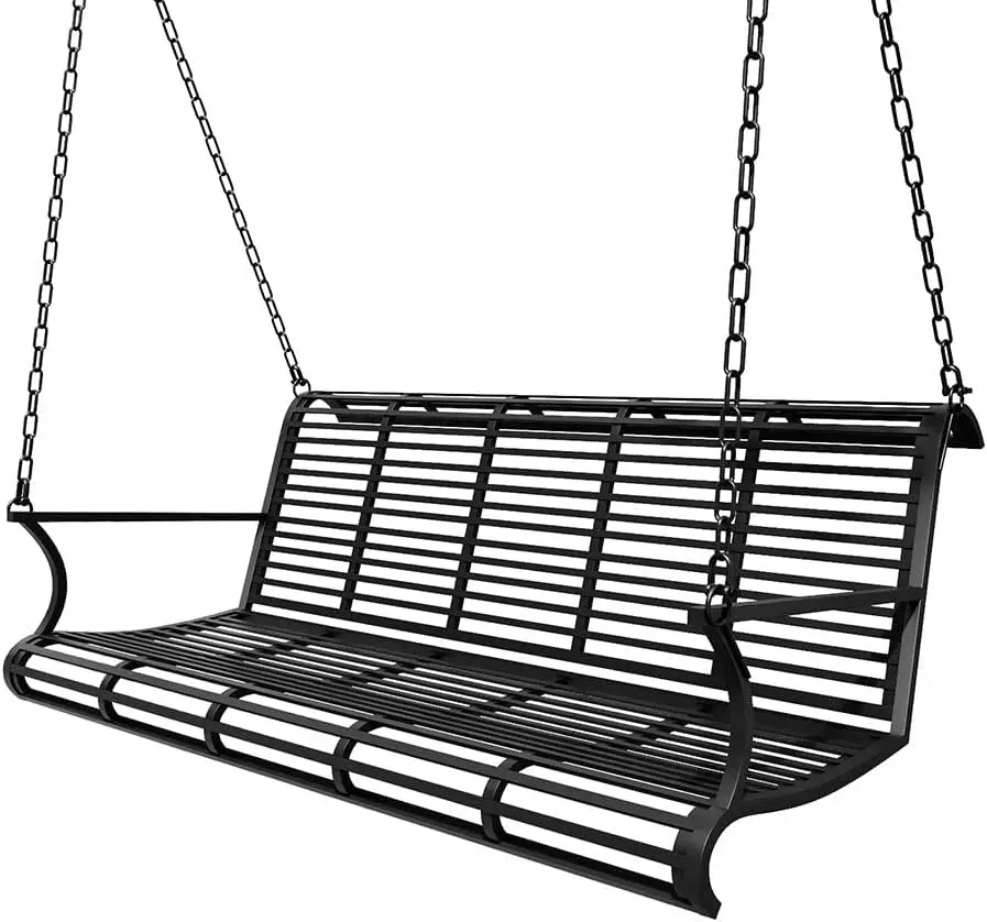 Heavy Duty 500 Lb Roll Back Metal Porch Swing