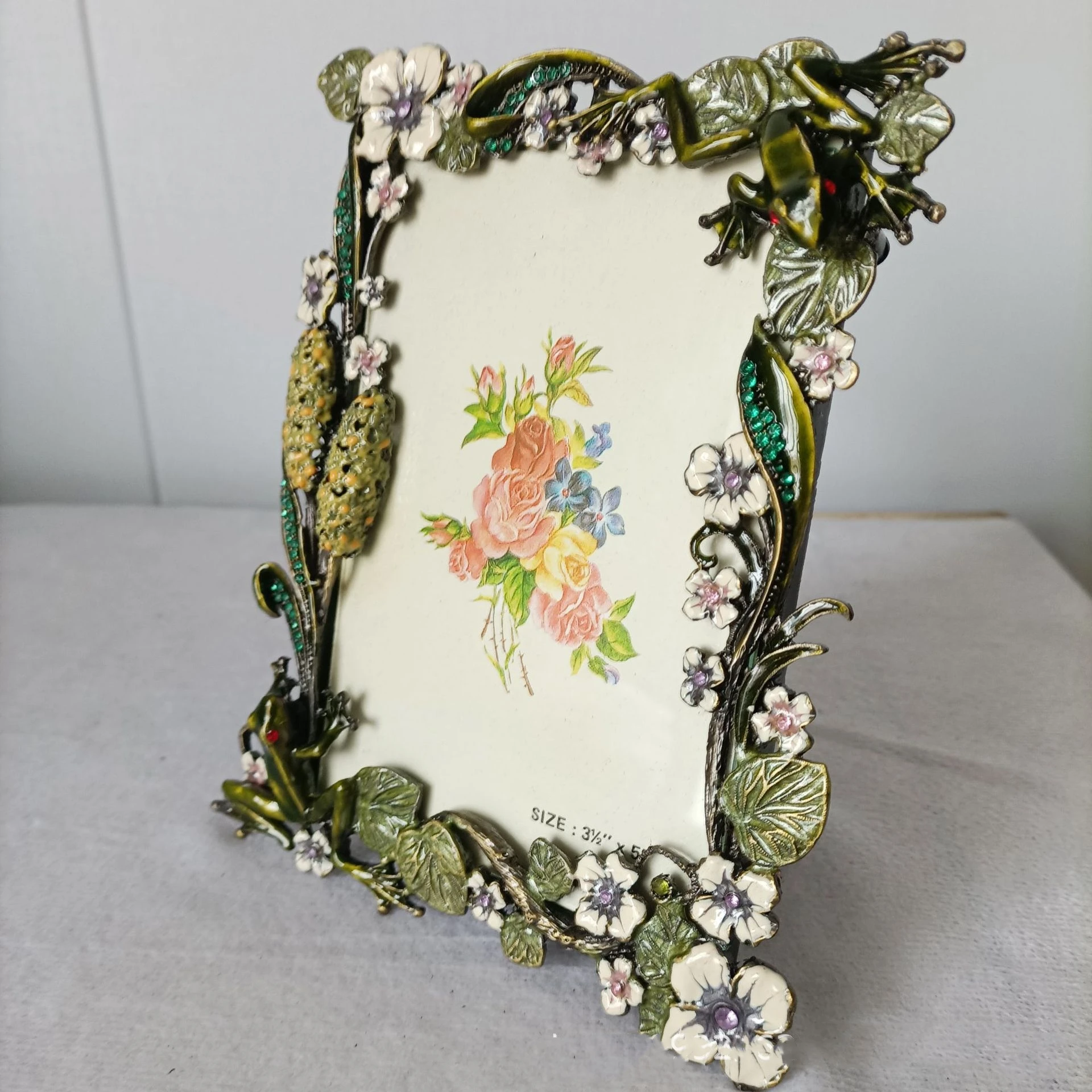 Modern Creative Frog Metal Photo Frame Home Tabletop Decoration