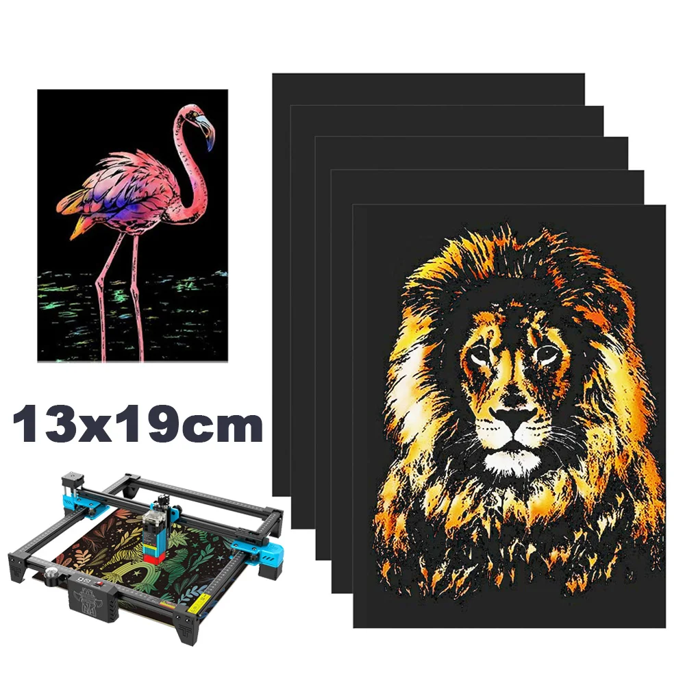 Laser gra vierer magische Farbe Regenbogen Rubbel karte Kunst papier 13cm x 19cm zufällige Farbe für Laser gravur TTS-55 DIY Zeichnung Geschenk