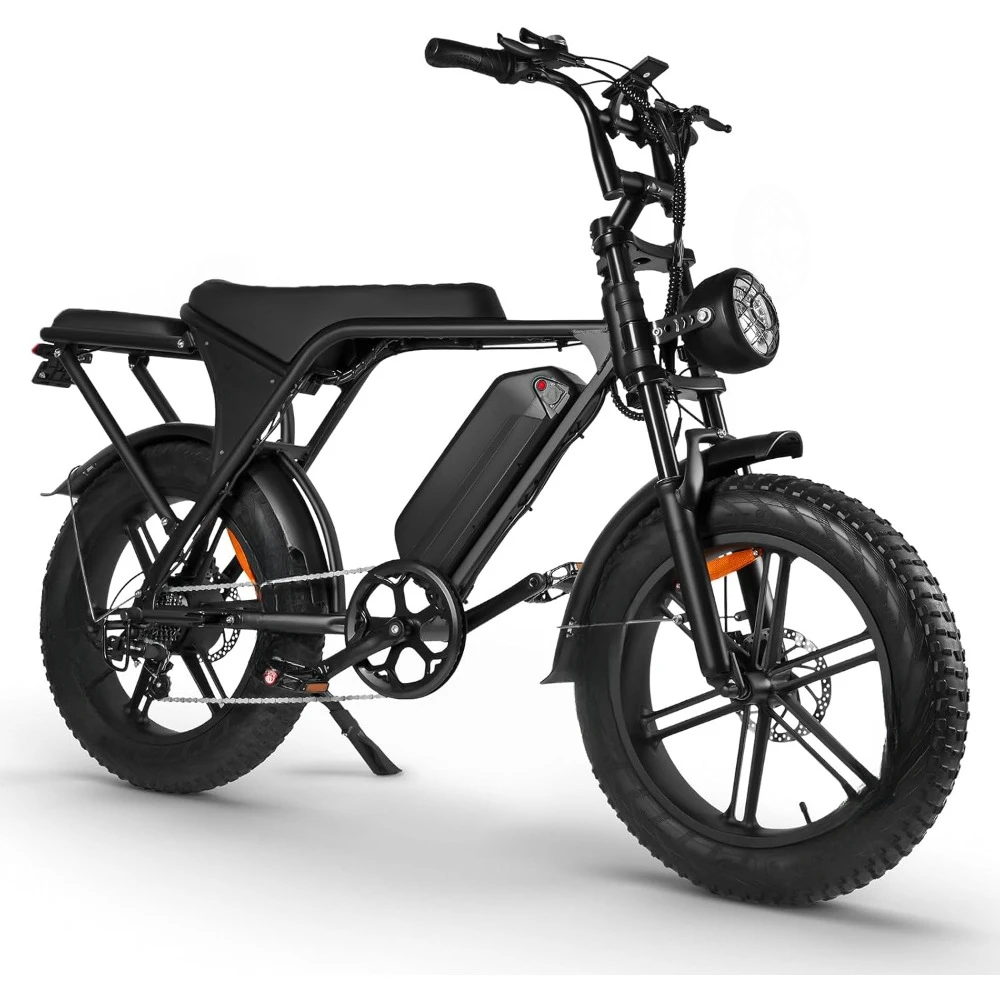 Electric Bike with 750W Brushless Motor 48V 15Ah Removable Larger Battery, 20