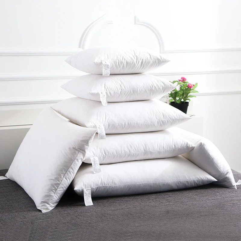 30*50/40*40/45*45/50*50/40*60/50*70cm 100% Cotton Goose Down Queen King Feather Chair Sofa Back Cushion Pad Bed Pillow