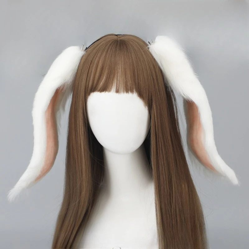 Sexy Animal Headband with Furry Hair Sexy Carnival Party Handmade Furry Party Costume Devil Rabbit