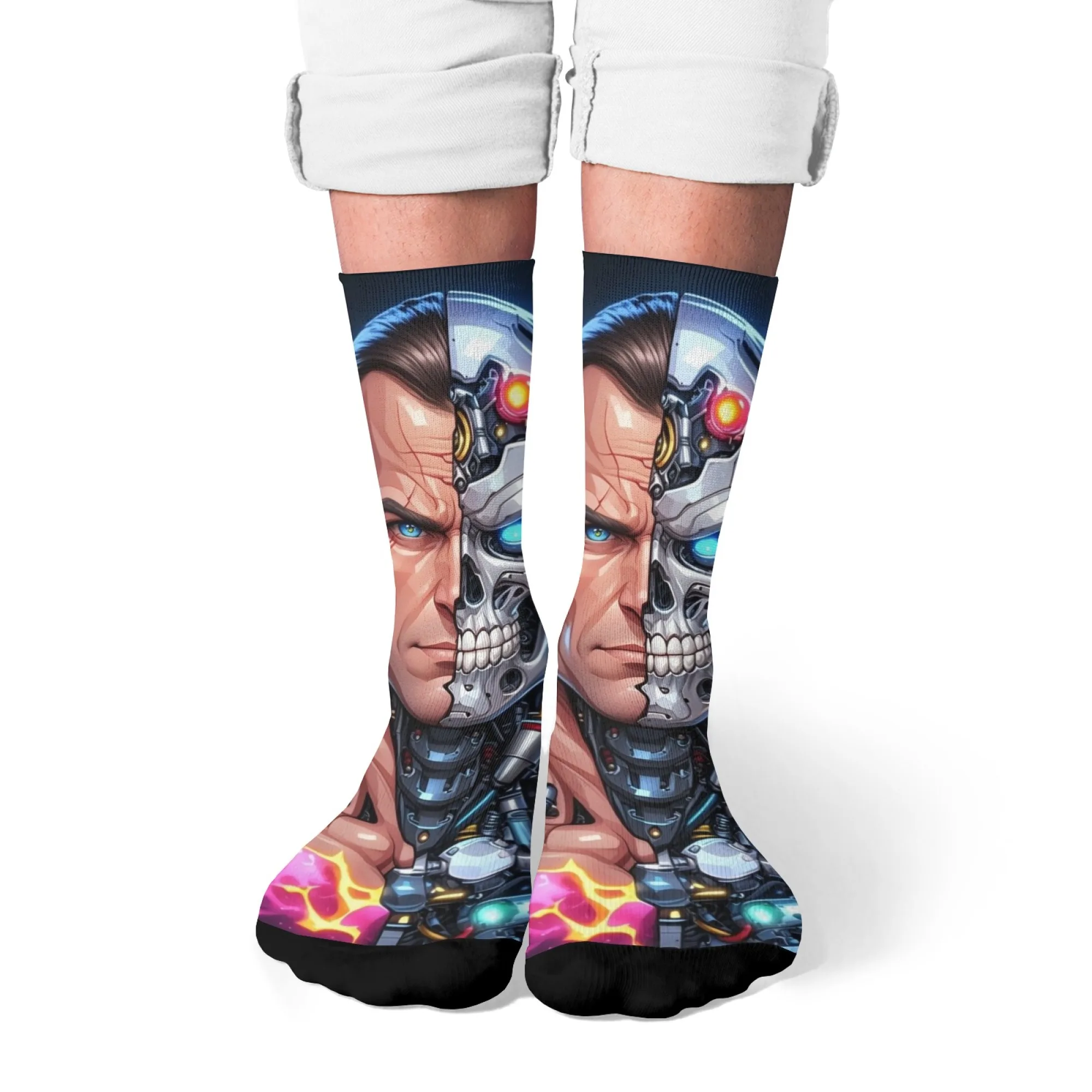 

Новинка, модные носки в стиле киберпанк с механическими персонажами, уличные носки в стиле Харадзюку, хип-хоп, сумасшедшие креативные носки с принтом, подарки на вечеринку