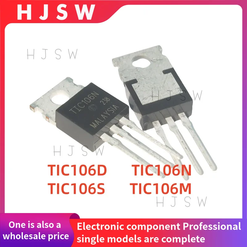 10 قطعة نوعية جيدة TIC TIC106M TIC106S TIC106N TIC106 TO-220 5A 400/600/700/800V TIC106D MOS مكونات الالكترونيات الترانزستورات #1