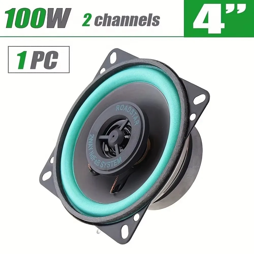 4 Inch Car Coaxial Speaker 2-Way Coaxial Design Vehicle Door Speaker 100W Full Range Frequency Full Range Loudspeaker