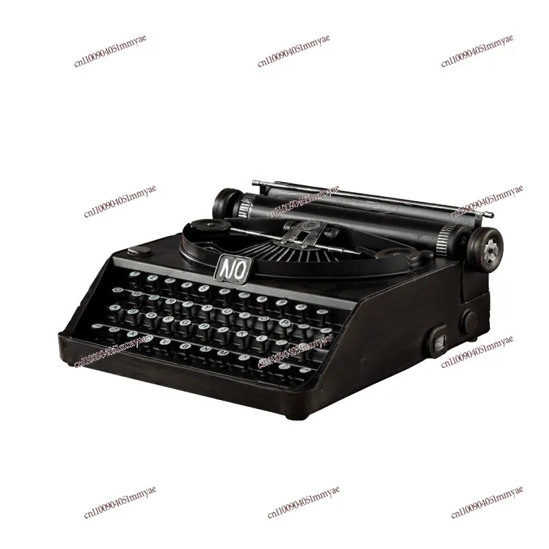 Retro Nostalgic Vintage Wrought Iron Typewriter Model Creative Photography Coffee Shop Window Props Desktop Jewelry Ornament
