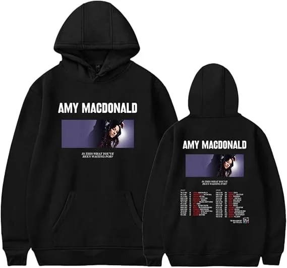 Amy Macdonald 유럽 투어 Merch 후드 패션 하라주쿠 후드 티셔츠 유니섹스 힙합 풀오버