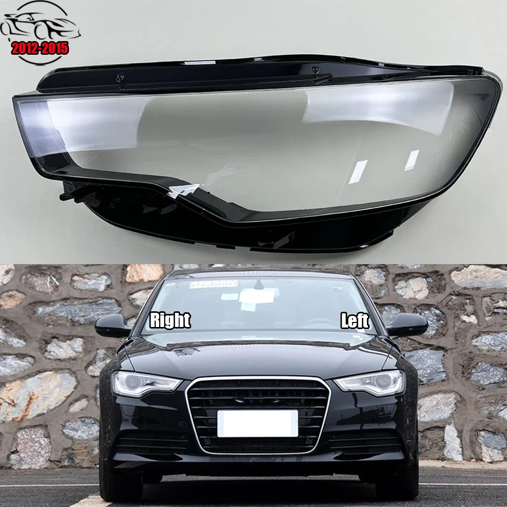 

For Audi A6 A6L C7 2012-2015 Headlamp Cover Transparent Headlight Shell Lens Plexiglass Auto Replacement Parts