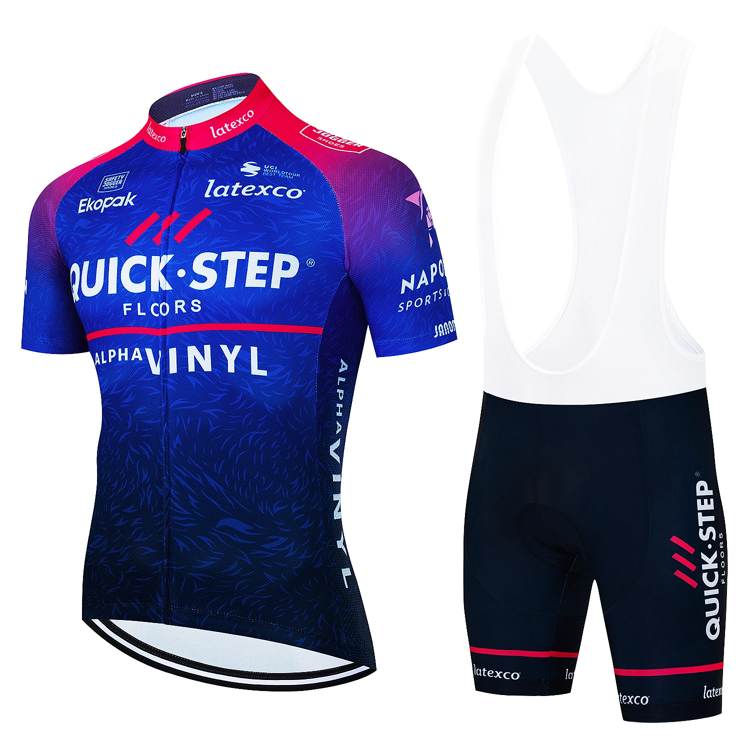 QUICK STEP Team Cycling jersey Sets Men\'s Cycling Clothing Summer Short Sleeve MTB Bike Suit Pro Bicycle Clothes Ropa Ciclismo