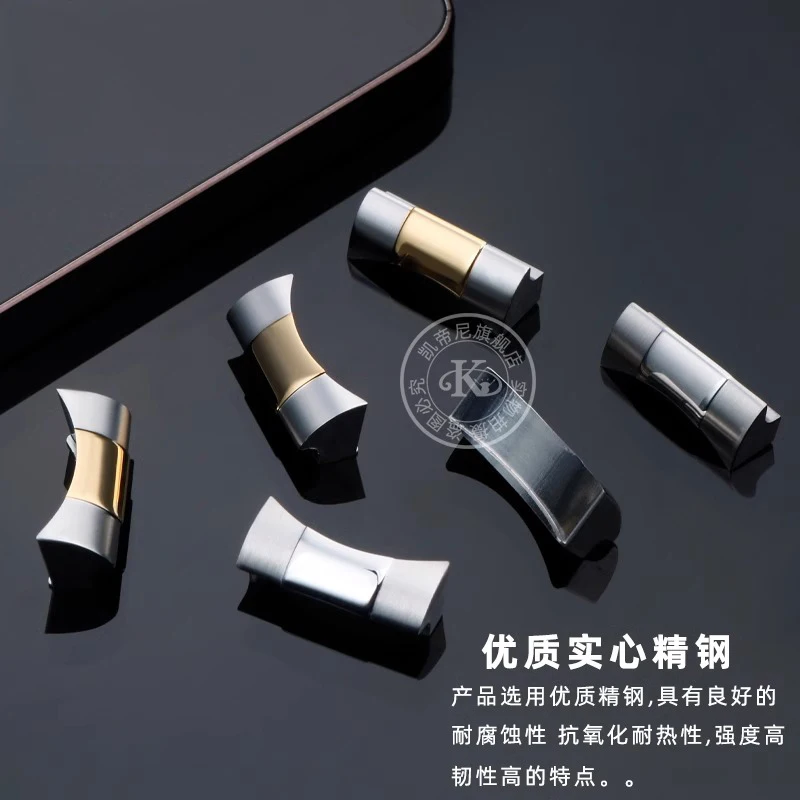 20mm 21mm 22mm Adapter  For Tudor BLACK BAY TimekeePing Little Red Flower M79363 Rubber Strap 316 Stainless Steel Head End Link