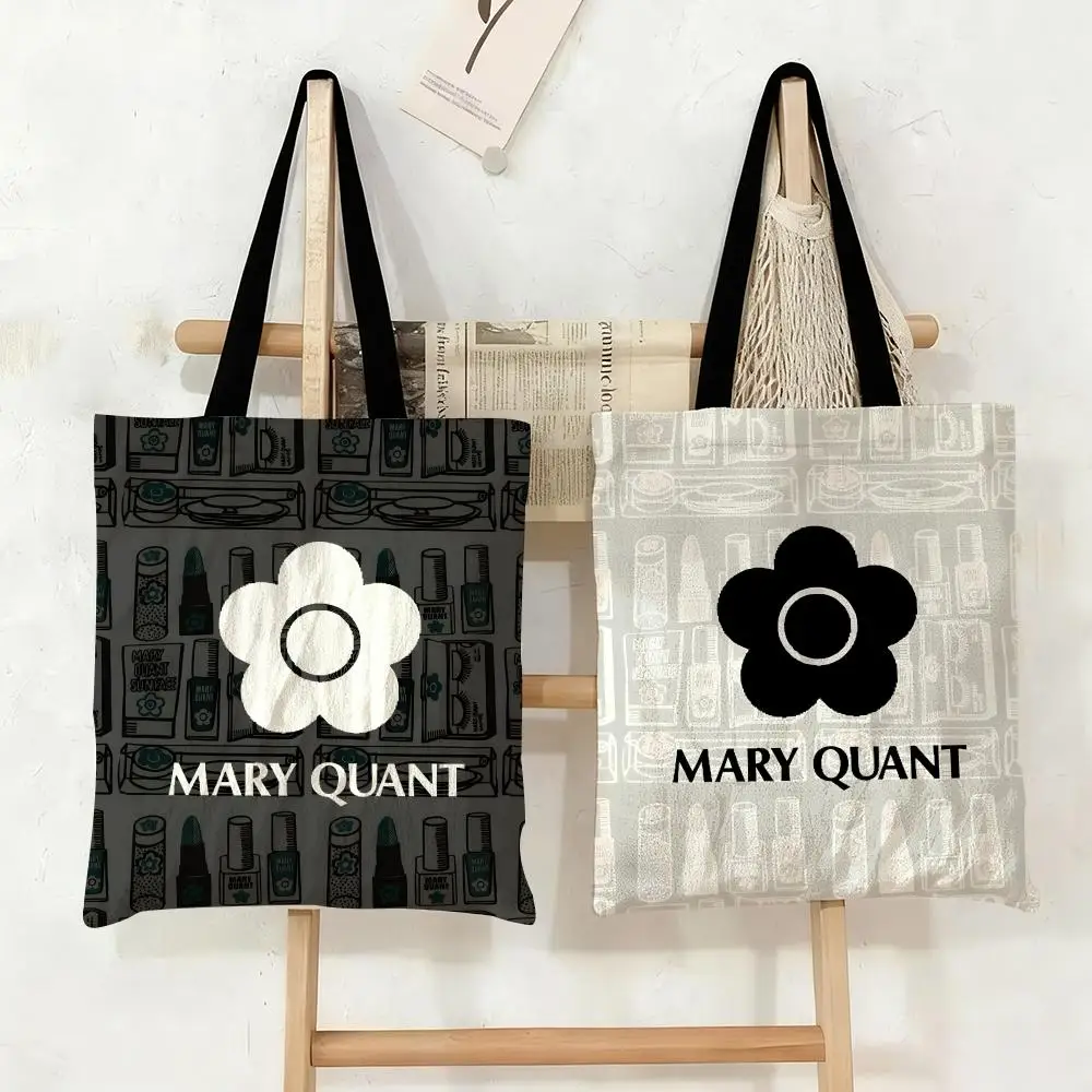Fashion M-Mary Quant Storage Bags Double-Sided Print Canvas 