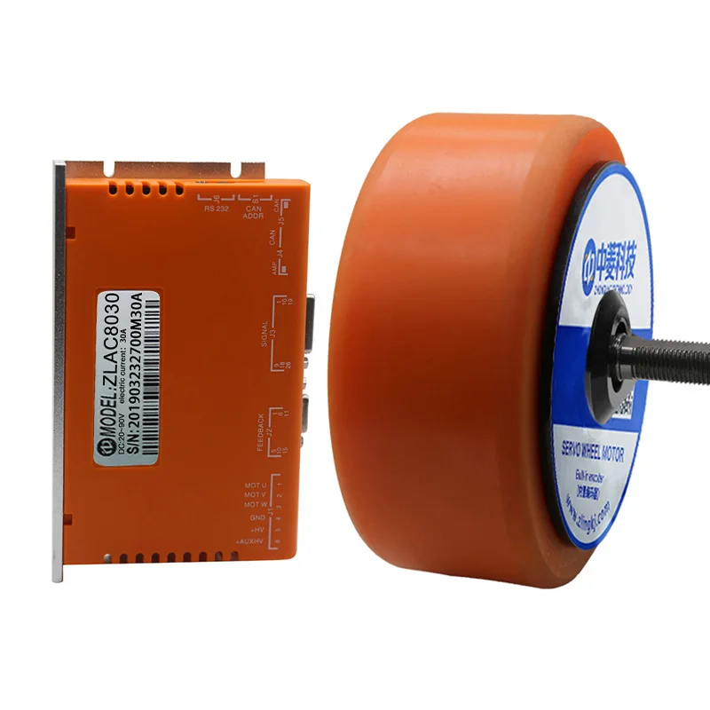 

8 Inch 48V 40N.m High Torque Brushless Electric Wheel Hub Motor 1024 Encoder Agv Dc Robot Servo And Controller