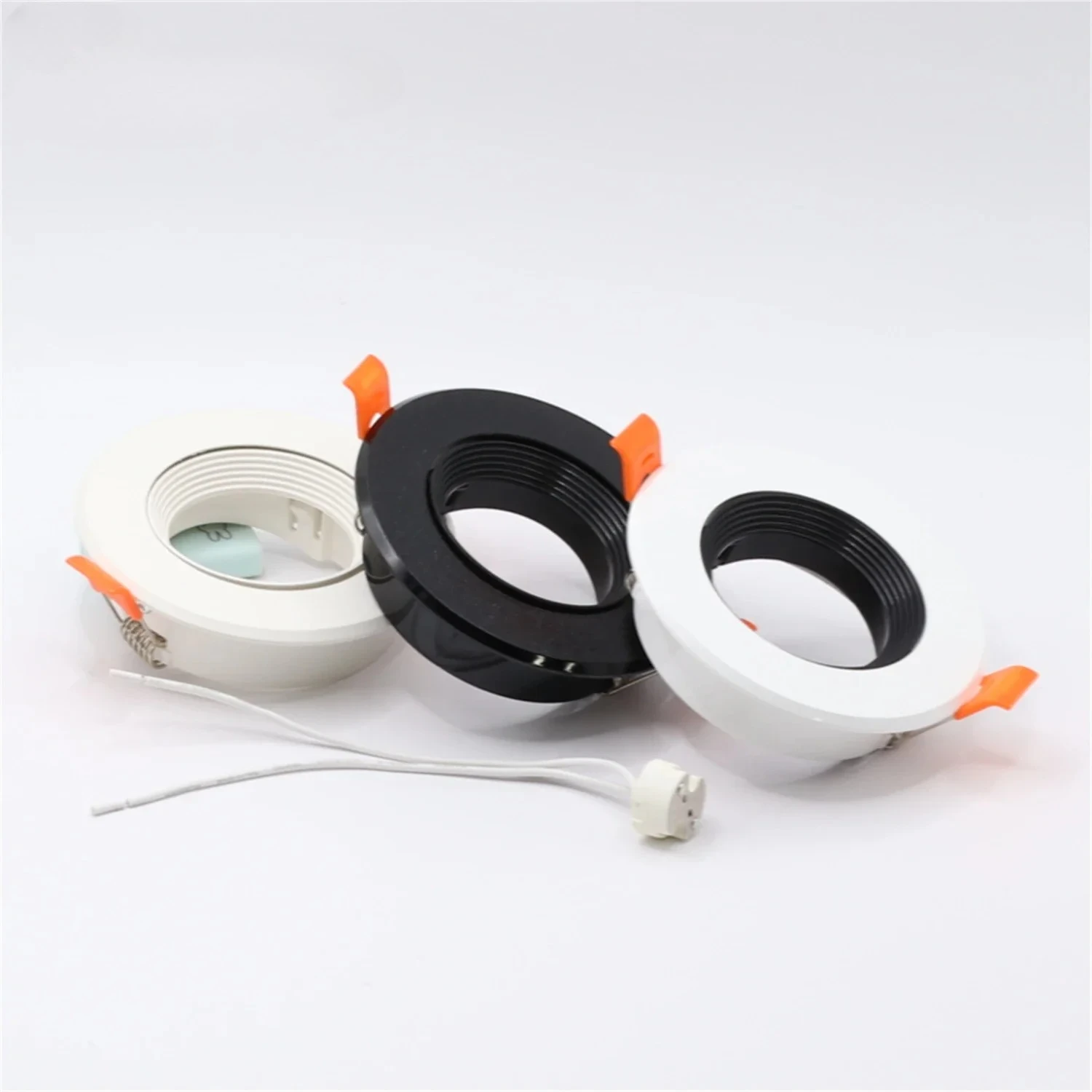 LED Recessed Downlight Frame GU10 MR16 Housing LED Module MR16 GU10 Anti-glare Led Spotlight Fixture Plastic Round Square