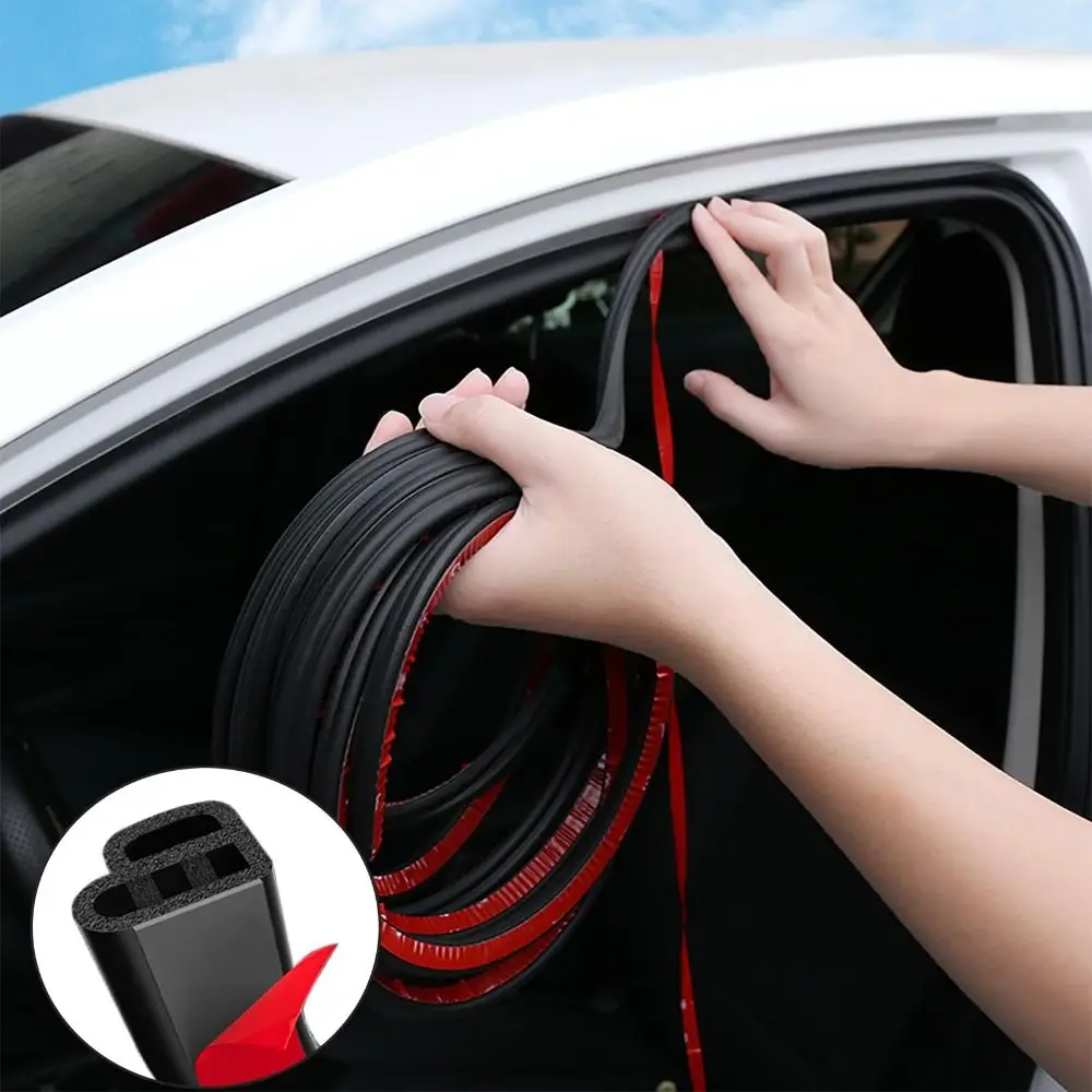 Durable 5/10M Car Door Seal Strips 2 Layer Rubber Car Door Seal Soundproofing Dustproof Trunk Seal Automobiles