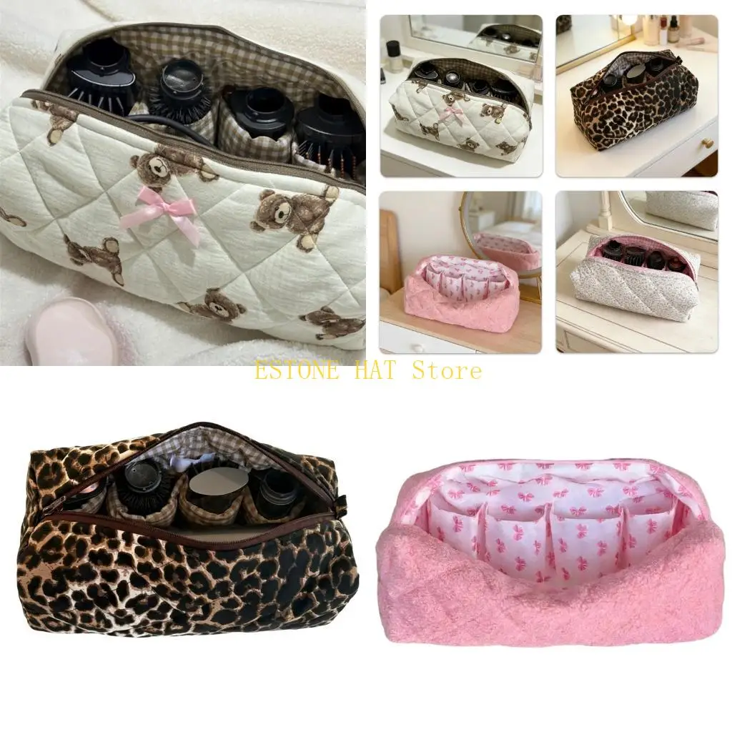 49MF Spacious Quilted Storage Bag For Accessories And Daily Essential Management