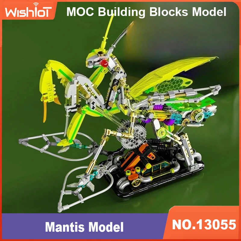 

13055 Mechanical Mantis Model 999pcs Building Blocks Bricks Animal Kit Animal World Assembly Toy for Birthday Gifts