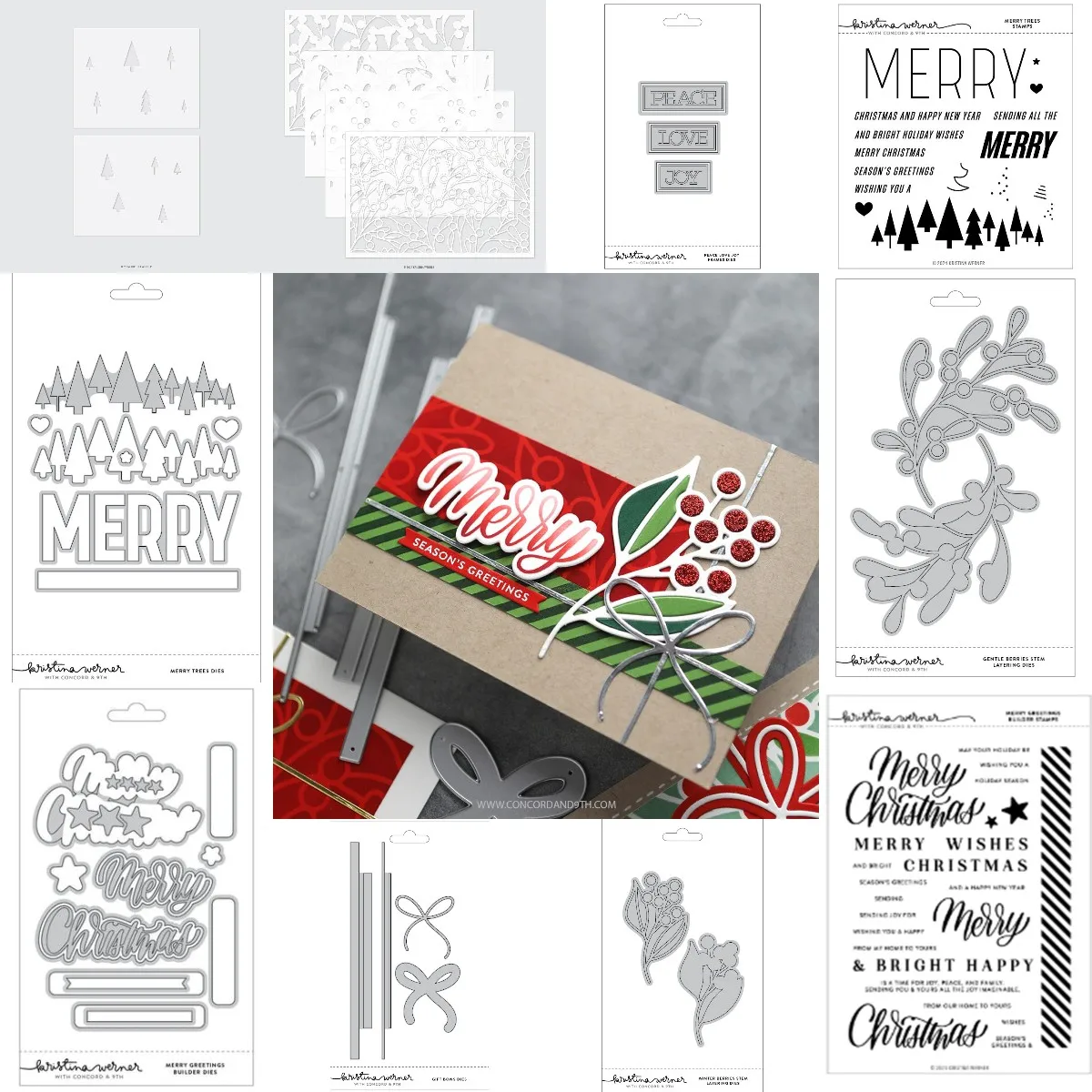 Merry Greetings Builder 2024 New September Metal Cutting Dies Stamps Stencil Scrapbooking Make Photo Album Card DIY Paper