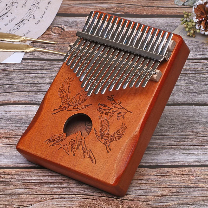 Lydesy 17-Tasten Kalimba Daumenklavier-Set, Manuell Gestimmt, Tragbares Fingerklavier, Geschenk für Kinder und Erwachsene, Anfänger, Festival, Geburtstag – Detail 10