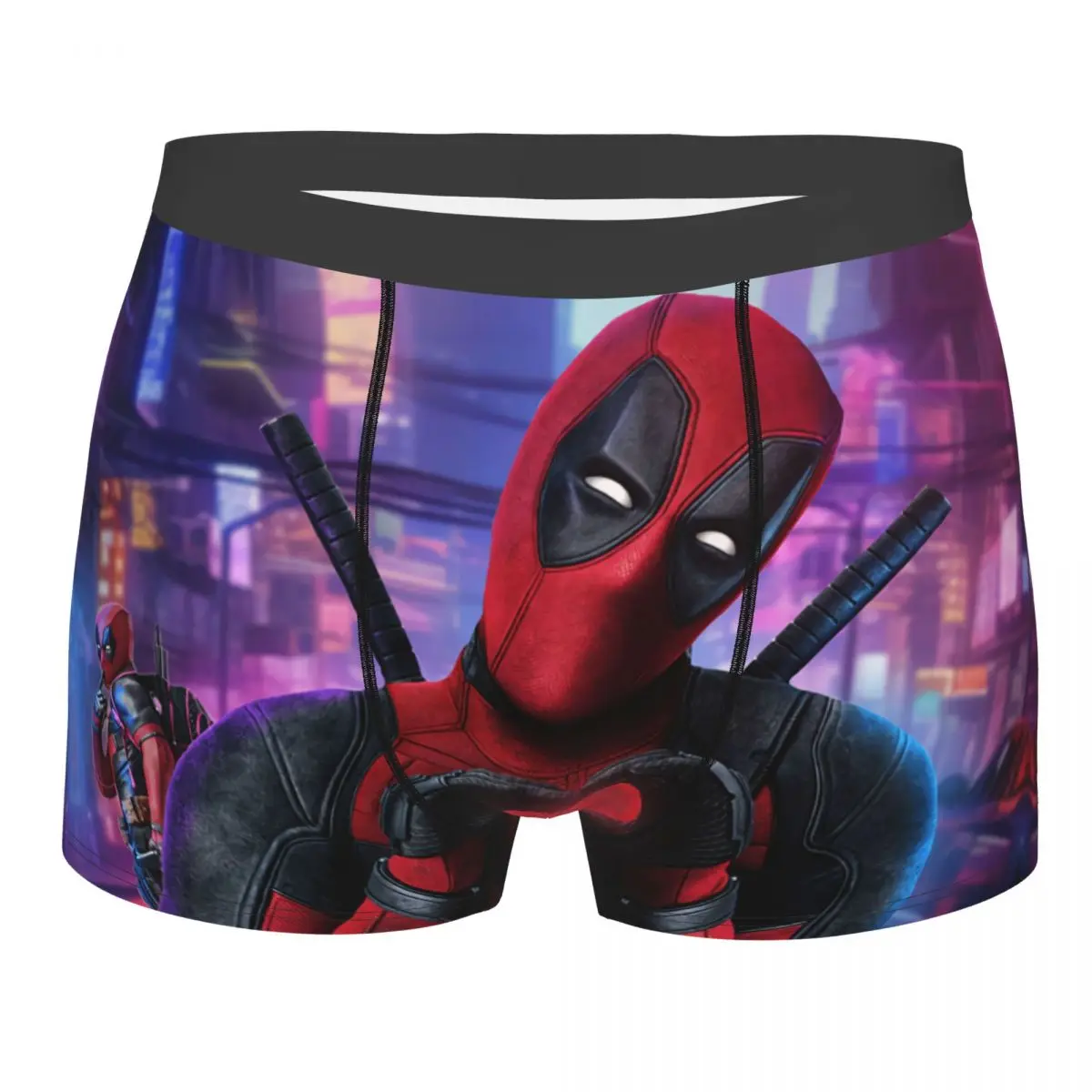 Custom Novelty Funny Superhero Comics Deadpools Love Boxers Shorts Panties Male Underpants Stretch Briefs Underwear