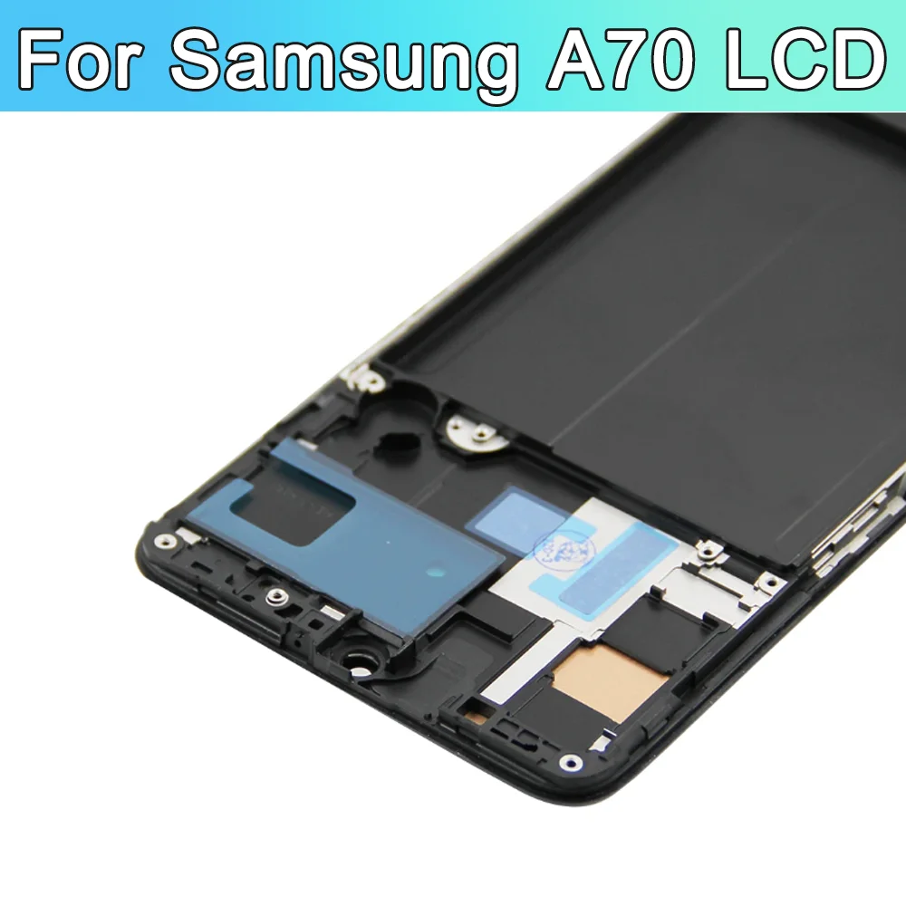 A70 Display Screen For Samsung Galaxy A70 A705 A705F SM-A705F LCD Display With Frame Touch Screen Digitizer Assembly Replacement