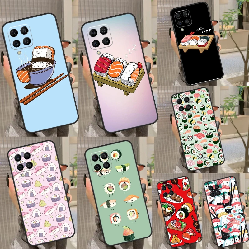 Kawaii Sushi Crowd Case For Samsung Galaxy M21 M23 M33 M53 M12 M32 M52 M13 M20 M11 M51 M14 M34 M54 M30s Cover